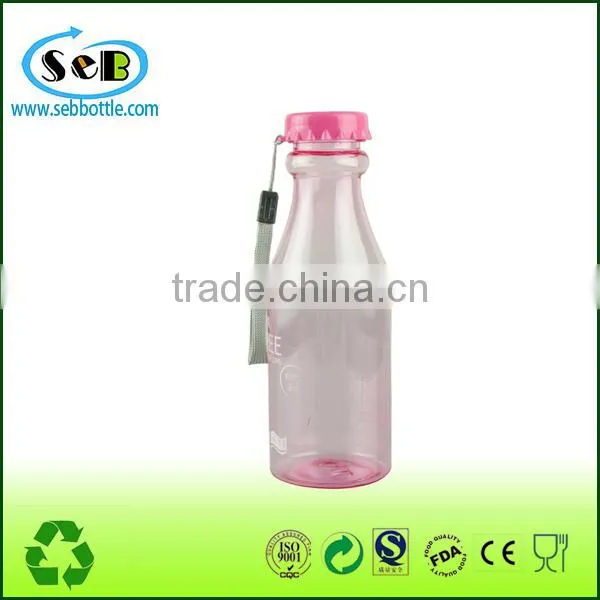 Fashion Portable Clear Water Bottle, Sport Plastic Fruit Juice Water Cup 500ML