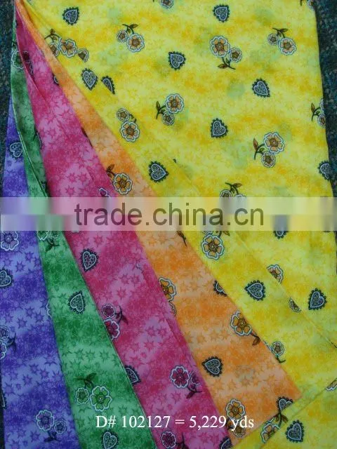spun rayon printed