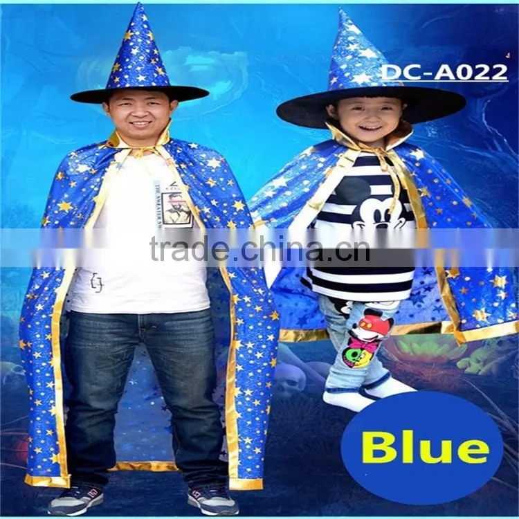 China cheap 100% polyester children halloween black one cape 80 cm