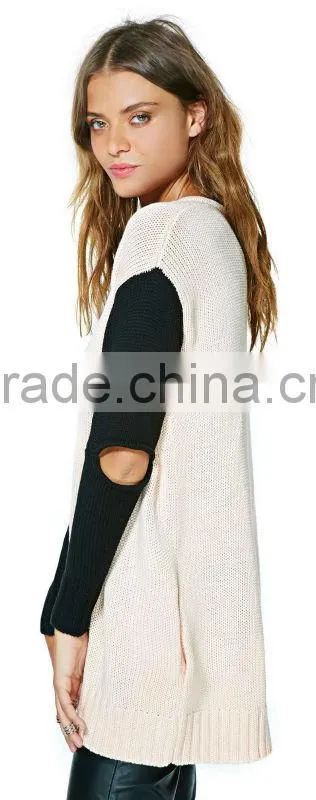 Womens Sweater Plain Knit Cardigan without buttons
