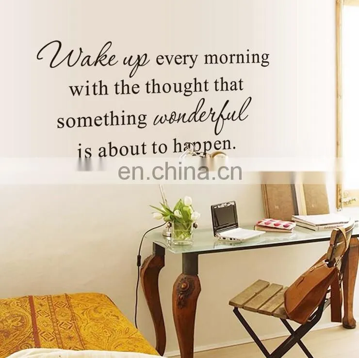 Hot Sale 'Wake up every morning' Room Decoration Wall Stickers