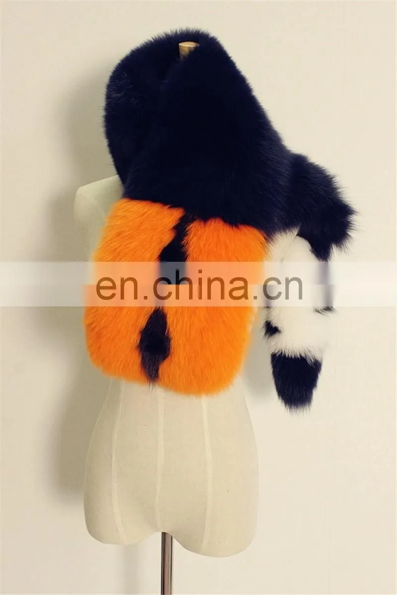 Long Style Wholesale Cheap Good Material Fox Fur Scarf 2016 Women
