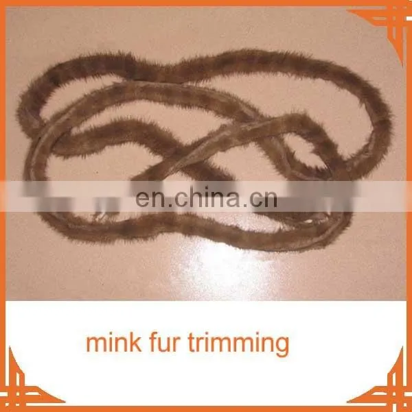 mink fur strip natural color