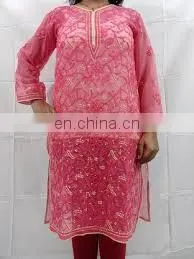 designs of georgette kurtis all types lucknow chikan