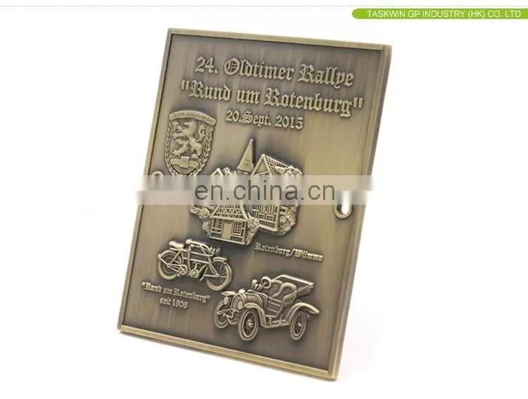custom Logo printable antique recessed medal