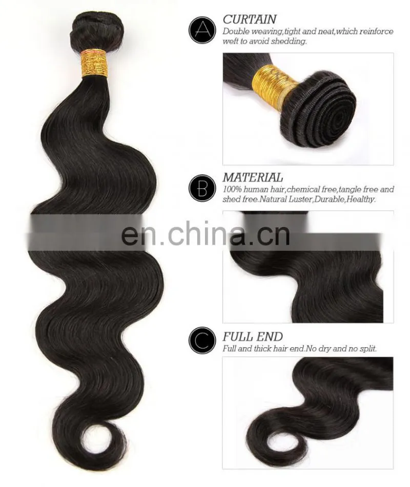 Virgin Human Hair No Synthetic And Animal Hair Mixed Brazilian Body Wave