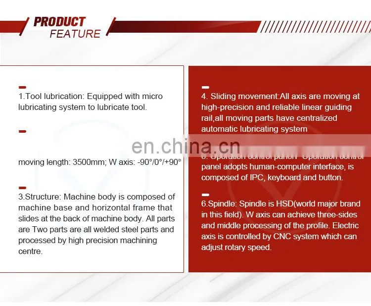 Three axis aluminum cnc machining centre