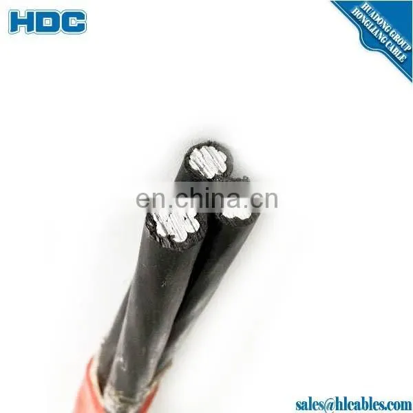 LV Aerial Bundled Conductor NFA2X-T Overhead Cable 0.6/1kv All Aluminum conductor XLPE insulated alloy messenger 16 -120mm2