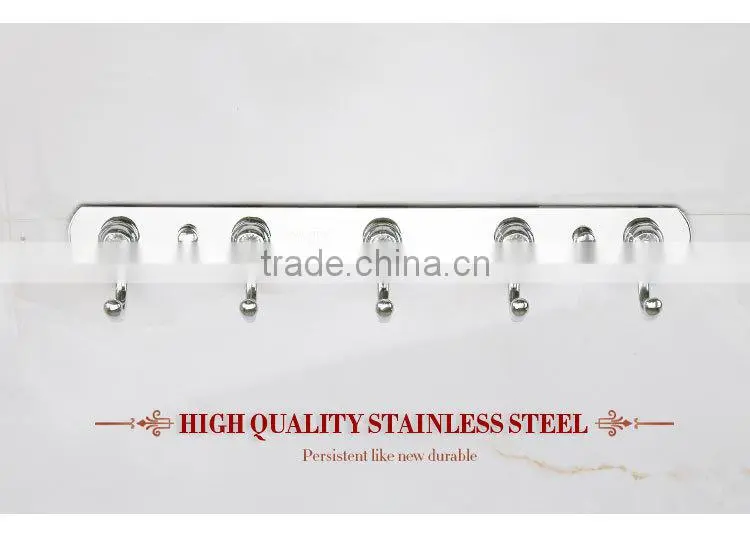 WESDA New product Decorative Stainless Steel Clothes Hook with blue diamond(315)