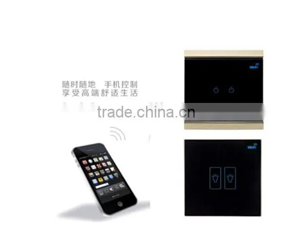 LED Backlight Smart Touch WiFi Remote Controlled Light Switch with Android & IOS APP for Instant and Timing Switch ON/OFF