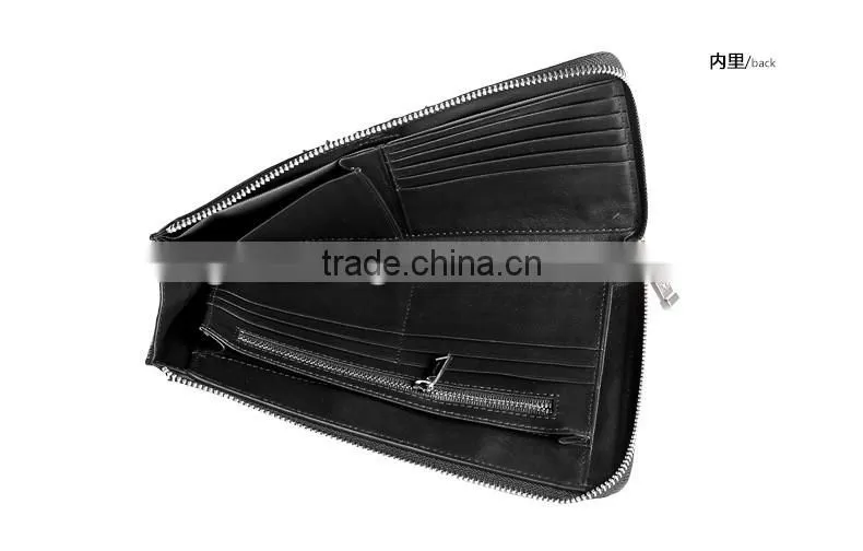 vintage style crocodile and soft calf leather men clutch wristlet wallet handbag wholesale