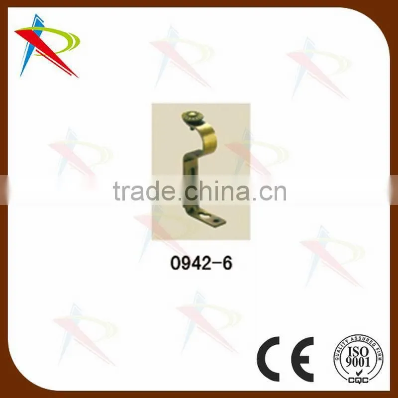 Iron curtain rod brackets