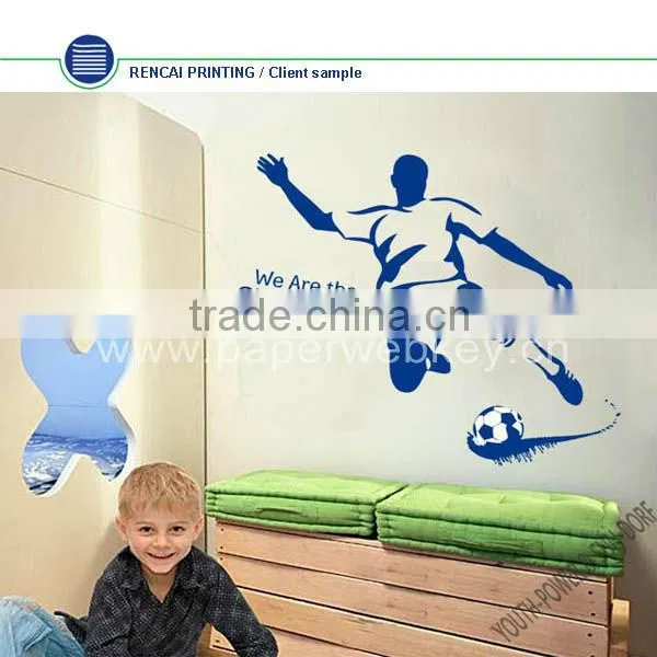 We are champion! Blue Football boy Removable sport Vinyl Wall Decal Stickers