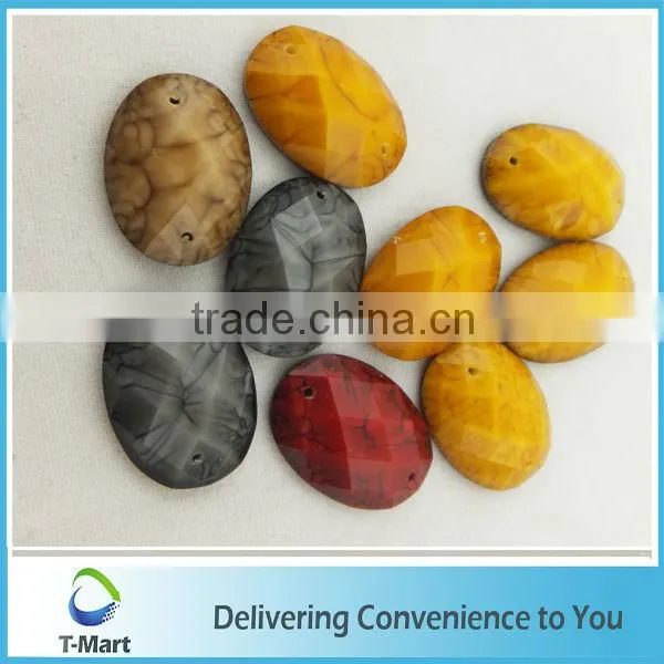 Charming flat back resin stones in oval