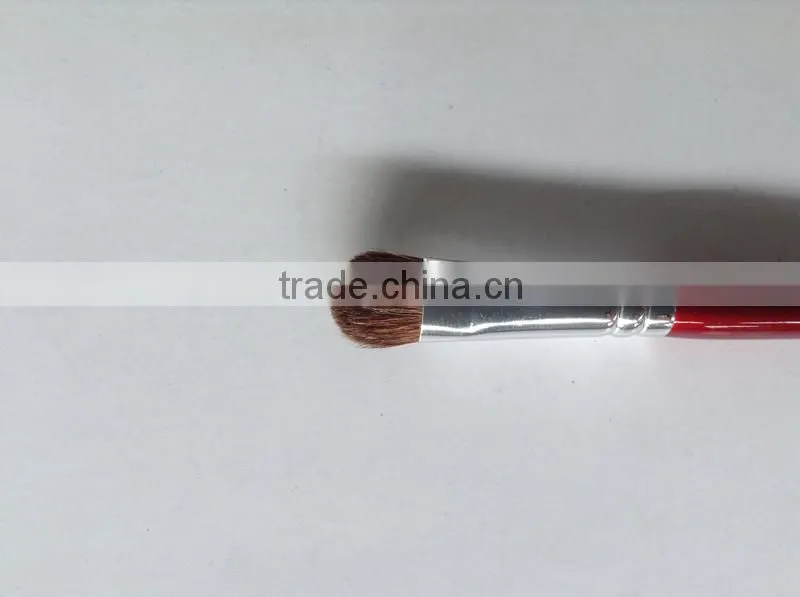 Red handle 6pcs goat hair makeup brush kits for beauty