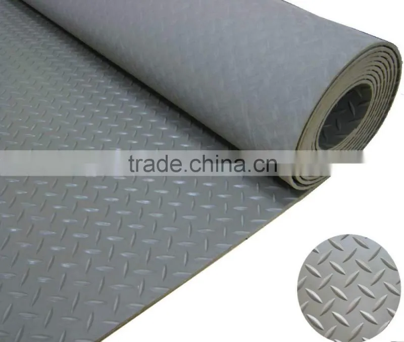 Fine ribbed type anti-slip colorful rubber mat for parking