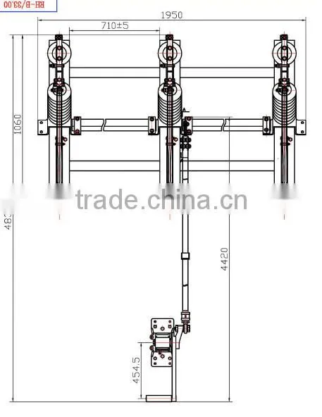 11KV-33KV high voltage disconnecting switch RH-B