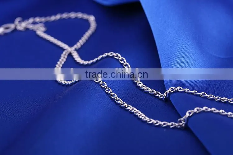 2015 wholesale fashion jewelry rhodium plated cheap chain necklace