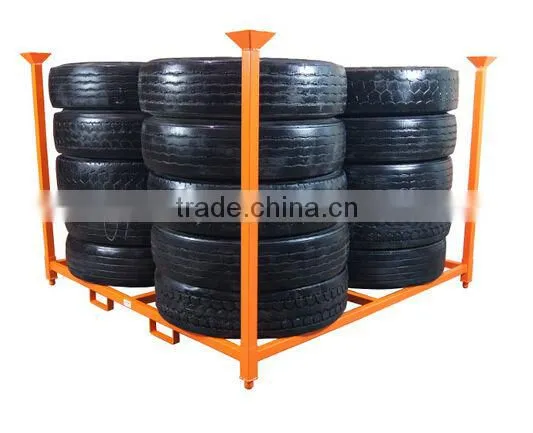 Customized stackable metal commercial tire rack