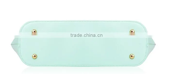 2015 Best Selling Fashion candy color Lady Leather Handbag