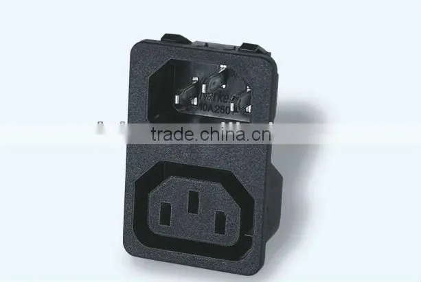 Iec inlet and outlet AC electric extension sockets