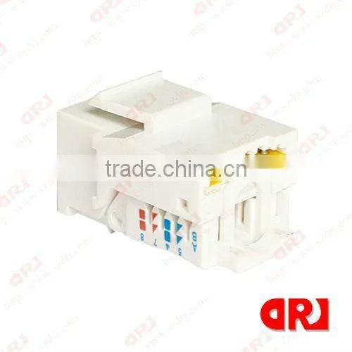 CAT5e/CAT6 UTP modular jack with black free tools