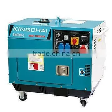KINGCHAI 5kva air cooled diesel generator silent type 5kw Household Power Portable 186F Engine Generator