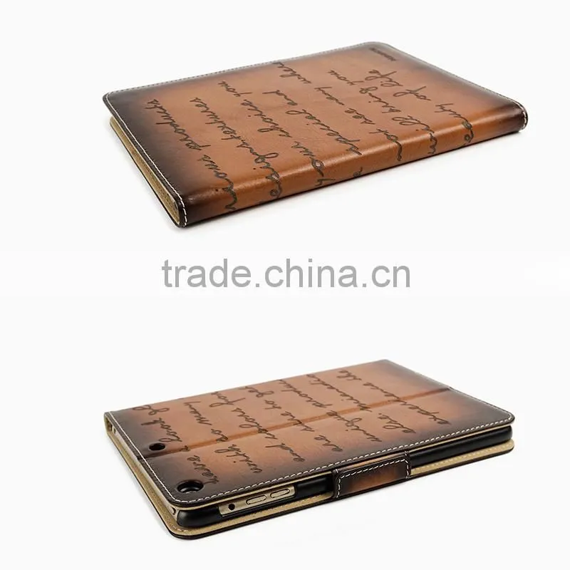 Customized size and shapes pu leather printing case for ipad 2 3 4 5