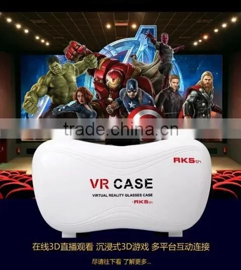 3D VR Fifth Generation Virtual Reality Glasses Innovative Design Fit for IOS, Android phones Series within 3.5~6.0 inches