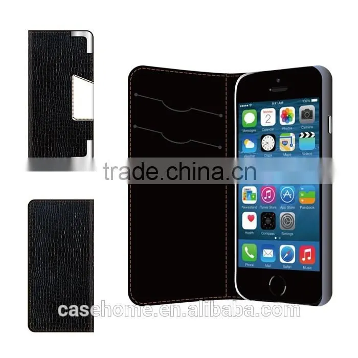 Luxury Magnetic Card slot PU Leather Flip Wallet Phones Case Cover for iphone SE