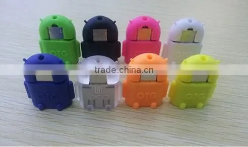 Single Card Slots Robot OTG USB 2.0 Card Reader For Android Smart Phone