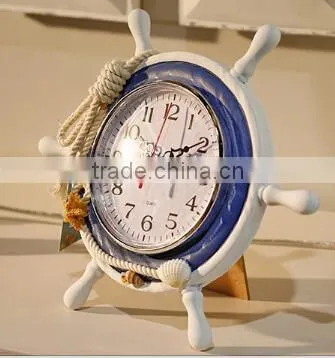 funny helm round wooden digital desktop clock wall