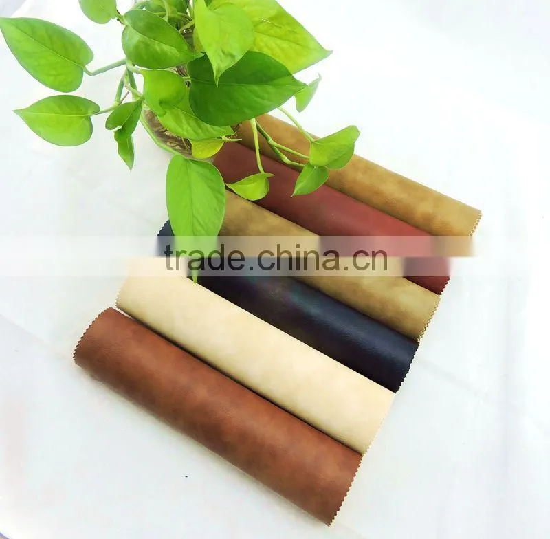 two tone embossed pu for leather wallent,leather handbag