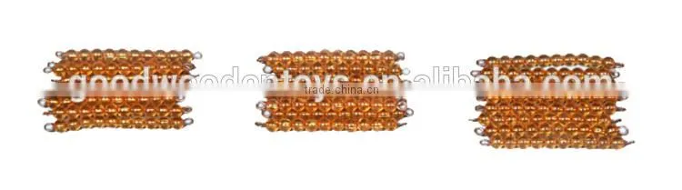 Montessori Materials Toys 45 Golden Bead Bars of Ten Teaching Aids