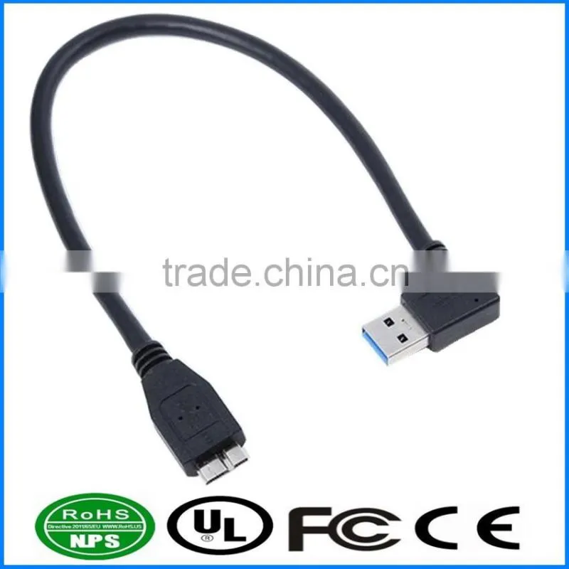 USB 2.0 AM To Micro B Cable 90 Degrees Right Angle Highspeed Connecting Datawire For Android Phone Charging Cable