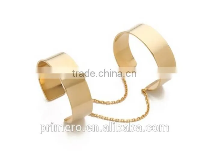 New Euro-American Vintage Two-ring Chains Arm Bangles Alloy multilayered bracelet