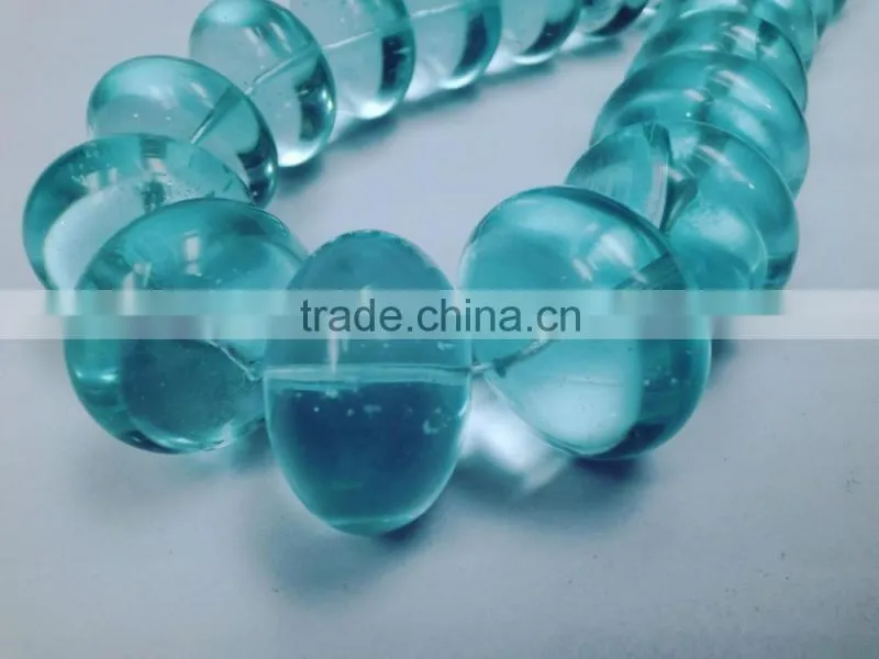 big size glass beads rondelle