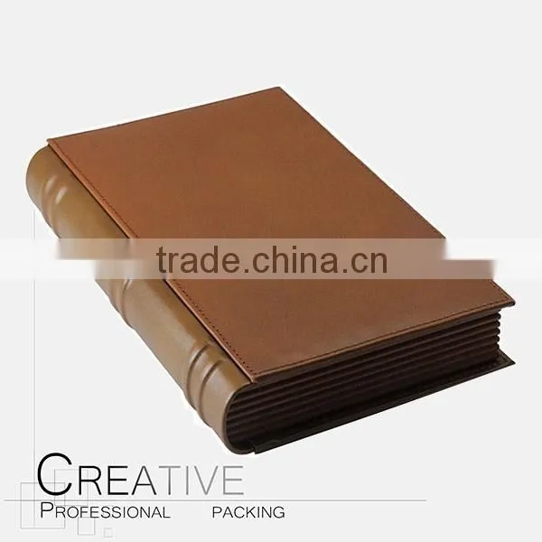 New book type pu leather humidor wholesale