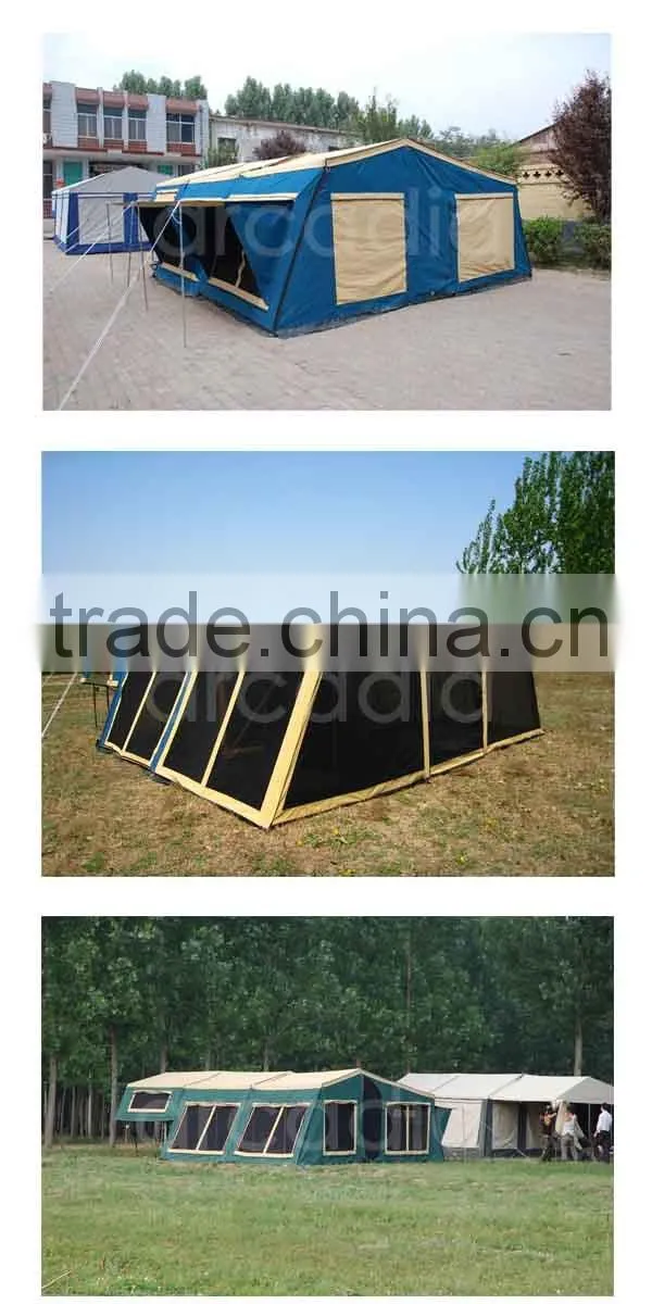 Foldable easy carry waterproof camper trailer tent