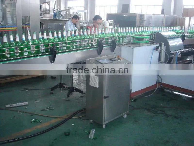 Beer bottle brush and filling machine