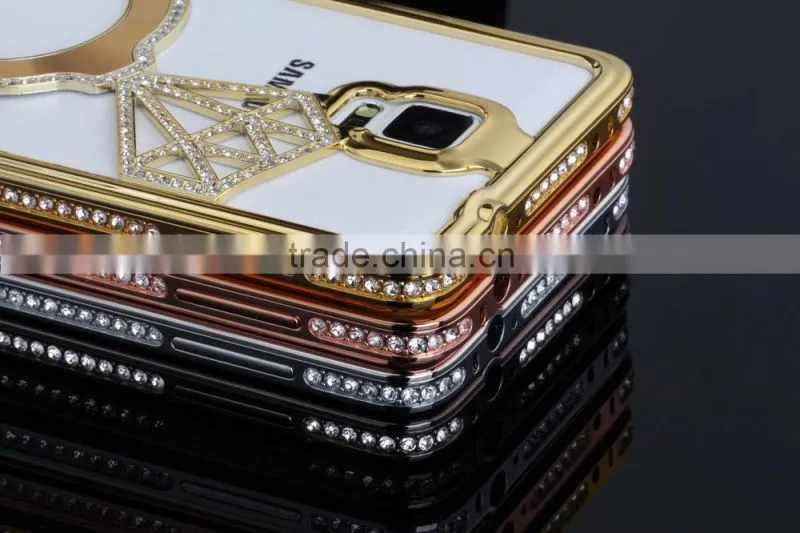 Luxury Diamond Plastic Phone Case for Samsung Galaxy Note 4 with Retail Packaging