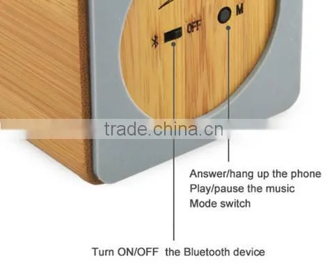 Mini bamboo bluetooth speaker