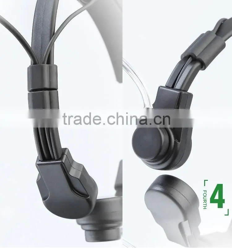 Replaceable Two Way Radio Earphone Clear Voice Throat Control Earpiece