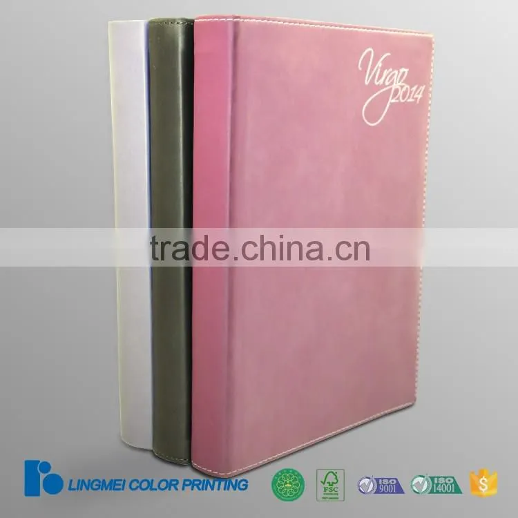 High quality cheap price guangzhou printing service custom leather journal