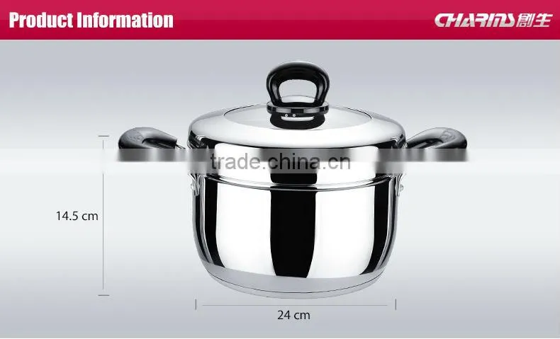 NEW And Best Charms Stainless Steel steamer pot cookware set SB-RS22