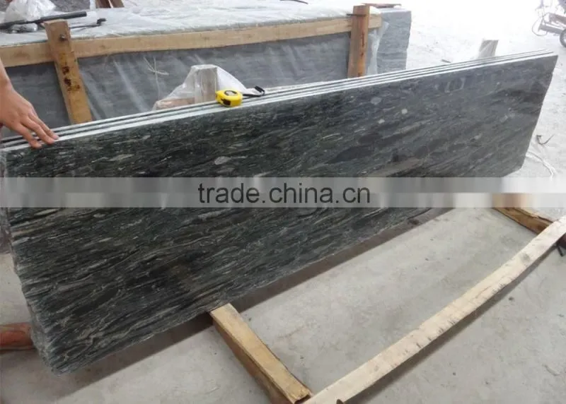 Cheap olive green granite polished slab