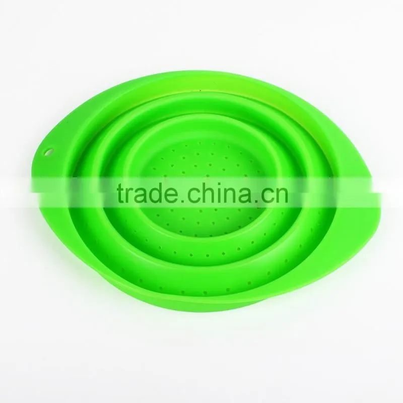 China supplier lead free colorful silicone Collapsible Basket