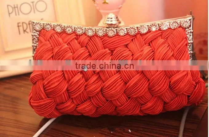 factory sell beautiful woven evening clutch bags vogue cluth bag lady hand bag