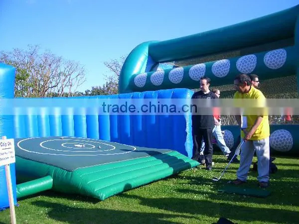 inflatable golf chip on mat , inflatable golf ball mat