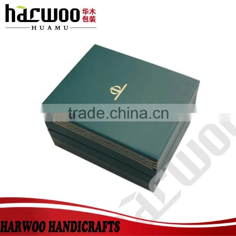 green color leather watch box,single leather watch packaging box,new design watch box with silk printing logo